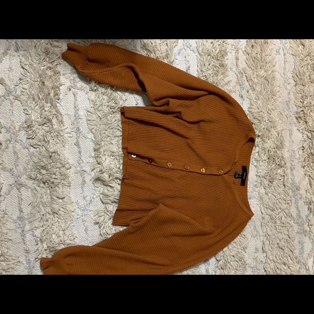Burt orange button up sweater